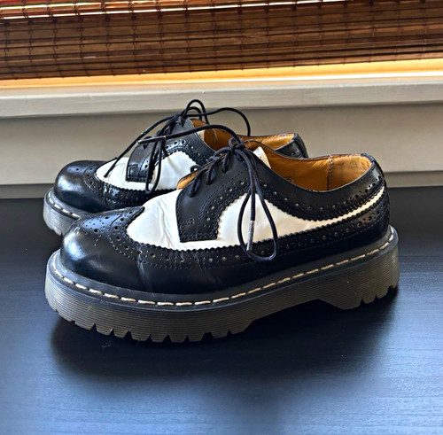 Martens black white - martens, black/white